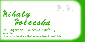 mihaly holecska business card